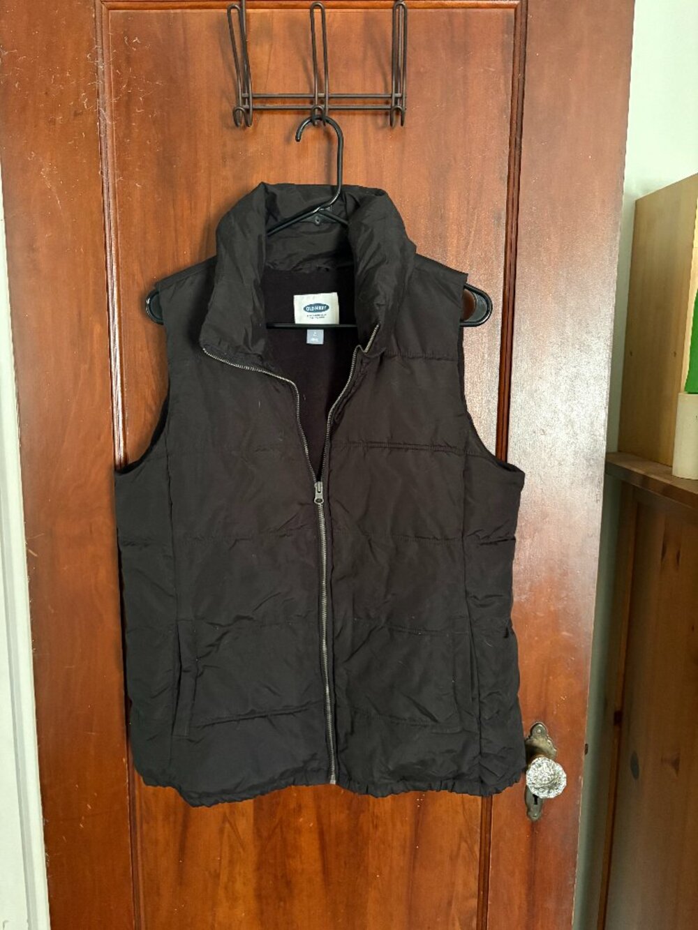 Black Puffy Vest - Old Navy, Size L